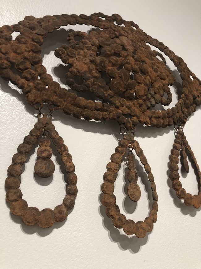 Cut-Steel, Oval with Pampille, Rusted by Holly Laws